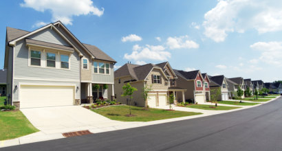 houses in a neighborhood